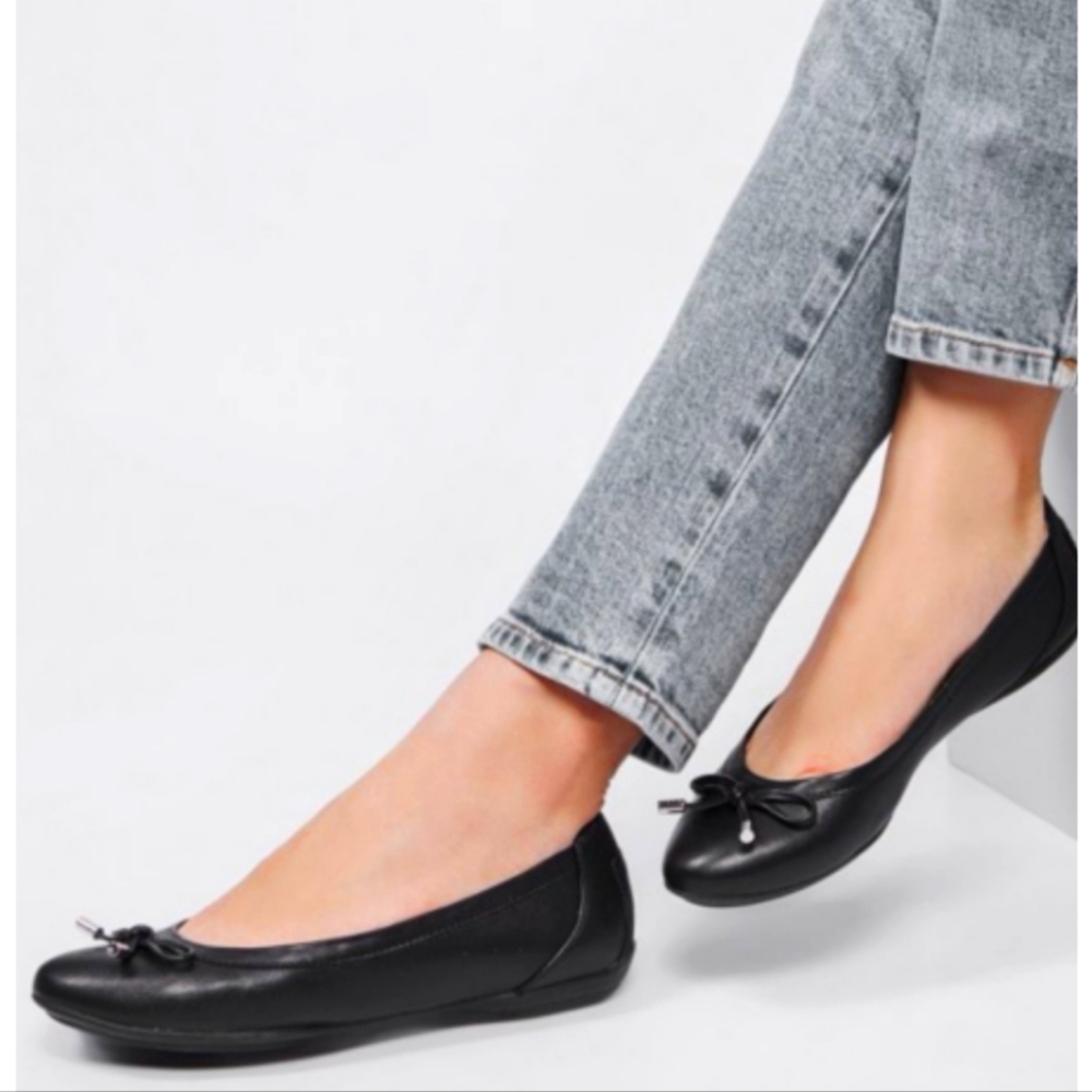GEOX Respira Charlene Ballet Flats | Black | Nwt | Leather